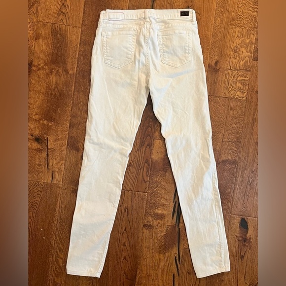 Angry Rabbit Skinny Jeans Women’s 27 White Made USA Cotton Spandex Stretch Ankle - Picture 10 of 11